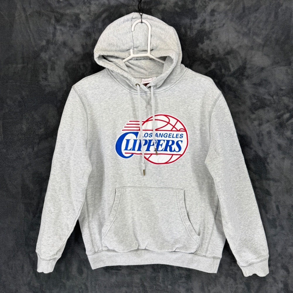 Mitchell & Ness LA Clippers Hoodie Mens Medium Gray NBA Hardwood Classics 21325